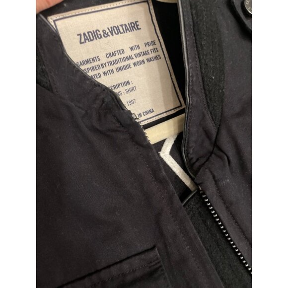 Zadig & Voltaire Embroidered Broken Heart Moto Jacket Small - Picture 8 of 9